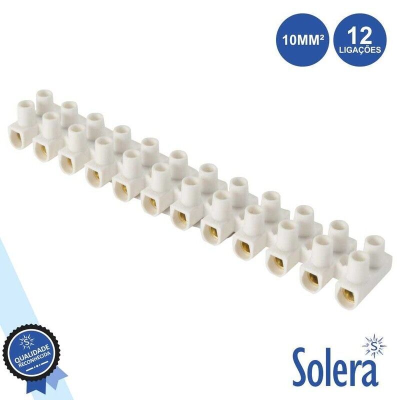 Barra De Junção 12 Cond 57A 10mm² Branco SOLERA