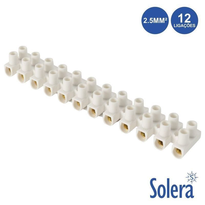 Barra De Junção 12 Cond 18A 2.5mm² Branco SOLERA