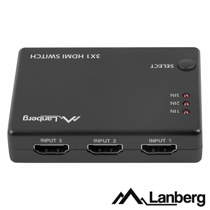 Distribuidor HDMI Amplificado 3 Entrada e 1 Saída IR Lanberg