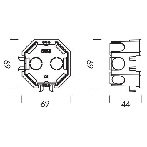 Caixa Aparelhagem Simples 56101 Branca TEV