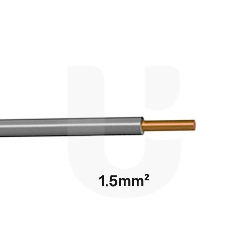 Fio V (H07V-U) 1,5mm Cinzento (metro)