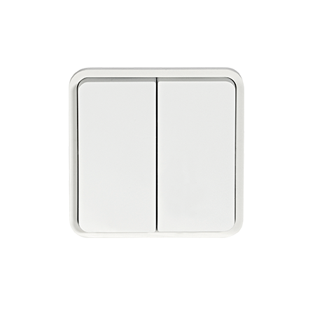 Comutador De Escada Duplo Branco Cubyko Wna040B Hager