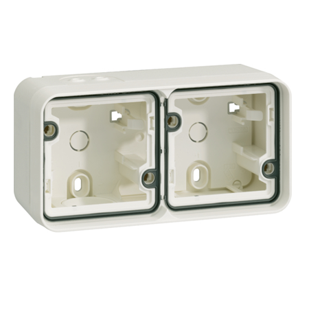 Caixa Saliente X2 Hor. Ip55 Branco Cubyko Wna682B Hager