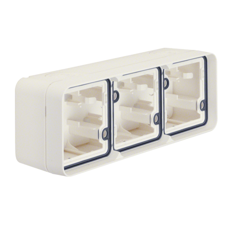 Caixa Saliente X3 Hor. Ip55 Branco Cubyko Wna683B Hager