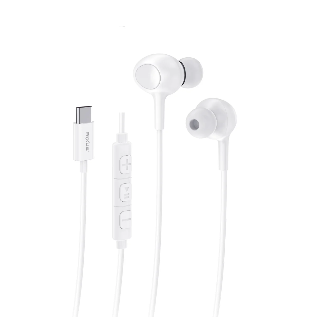 Auricular com fio USB-C Rixus RXHD56CW White