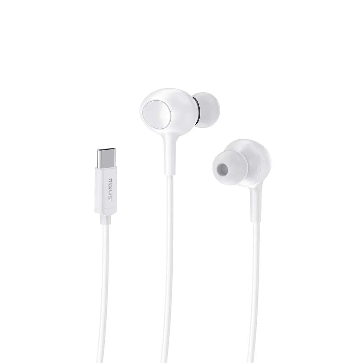 Auricular com fio USB-C Rixus RXHD56CW White