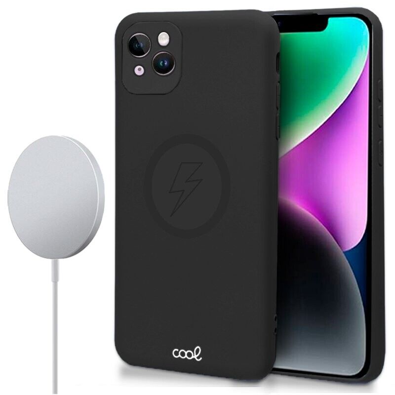 Capa Silicone Black iPhone 14 Plus Magnética 