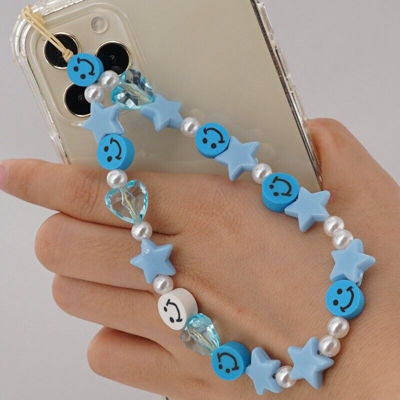 Pingente Pulseira Universal Pulseira para Smartphone Estrelas Azuis
