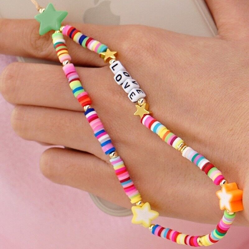 Pingente Pulseira Universal Pulseira para Smartphone Strap Love Stars