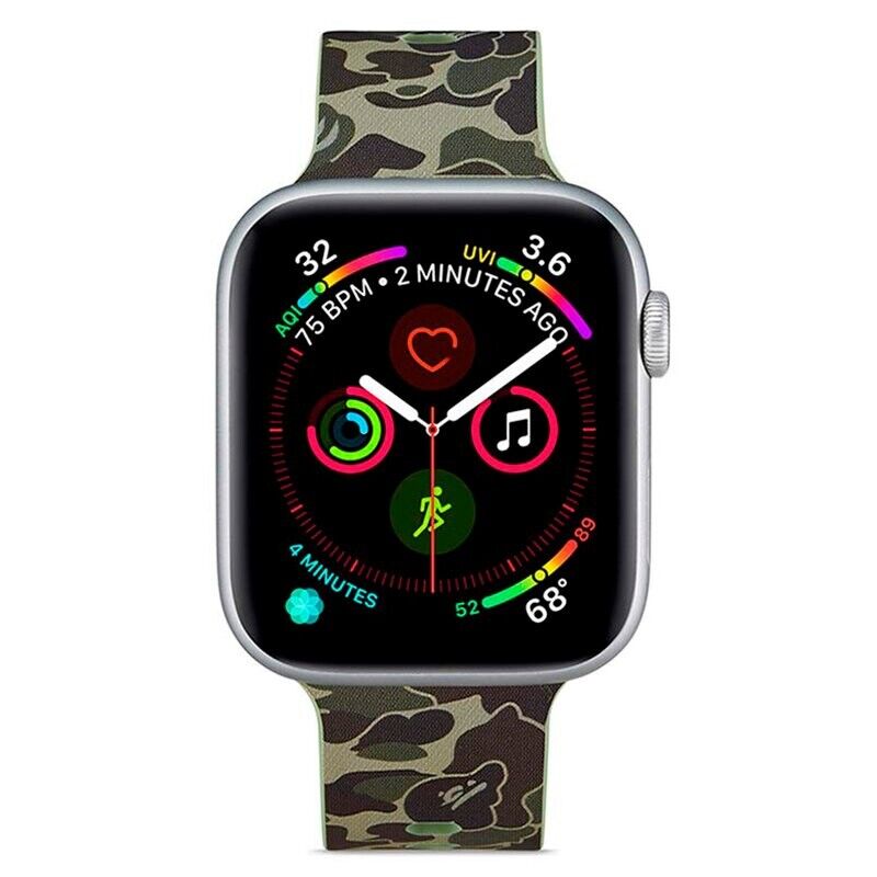 Pulseira Silicone Camuflada para Apple Watch Serie 38mm - 40mm - 41mm