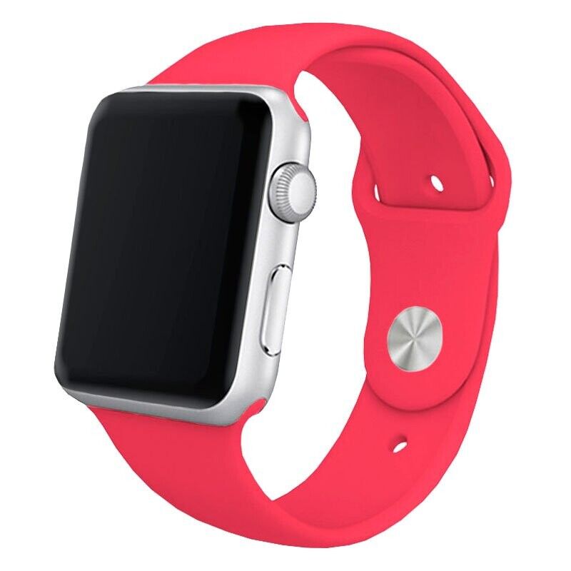 Pulseira Silicone  Rosa Framboesa para Apple Watch Serie 38mm - 40mm - 41mm
