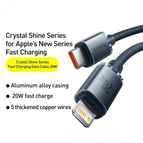Baseus Cabo Type-C para Lightning 1.2m Carregamento rápido 20W