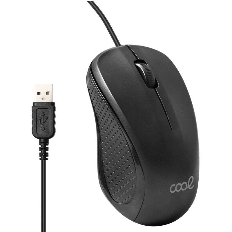Rato COOL USB com Fio Preto