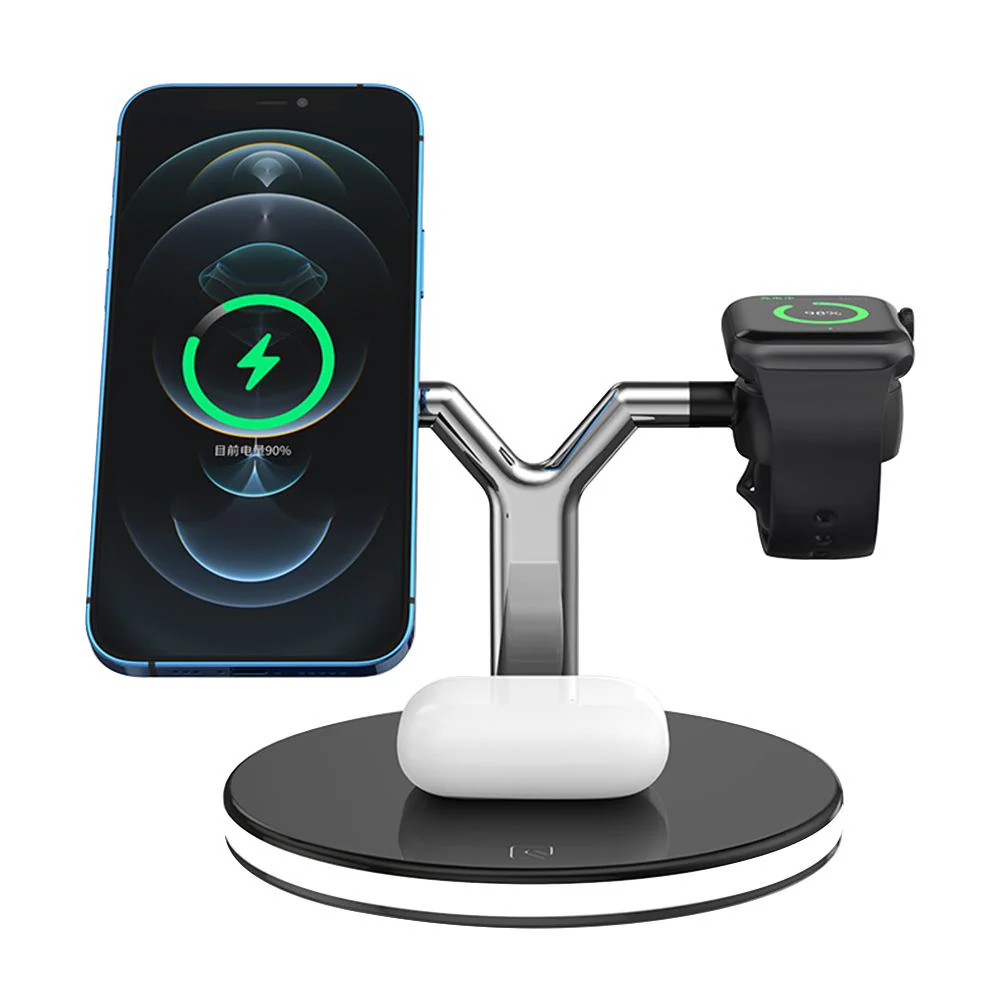 Estação de carregamento 3 in 1 Wireless Rixus RXWC40