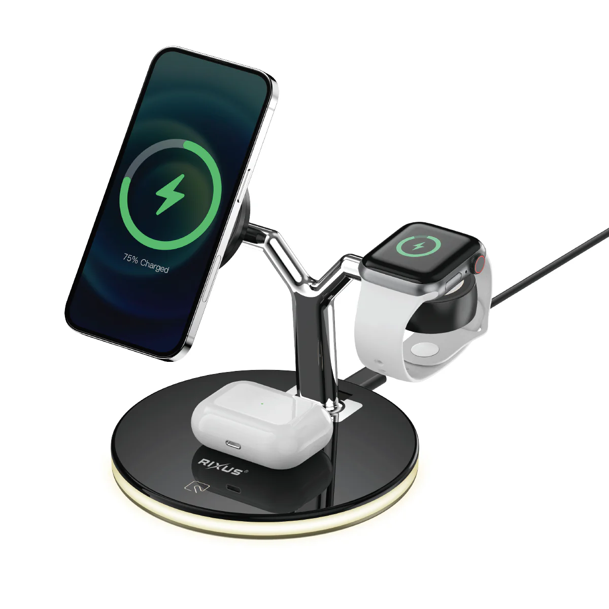 Estação de carregamento 3 in 1 Wireless Rixus RXWC40 3