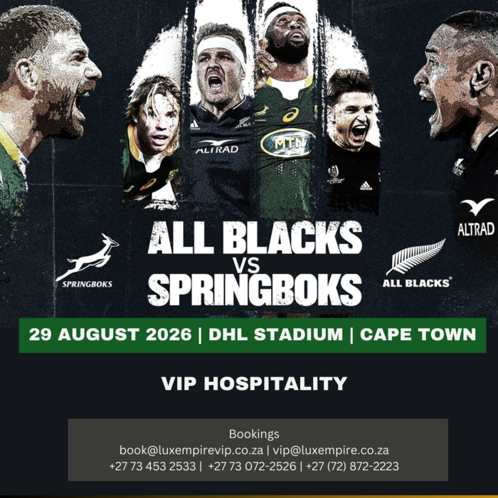South Africa vs New Zealand VIP - 29 August 2026 - DHL Stadium - Cape Town
