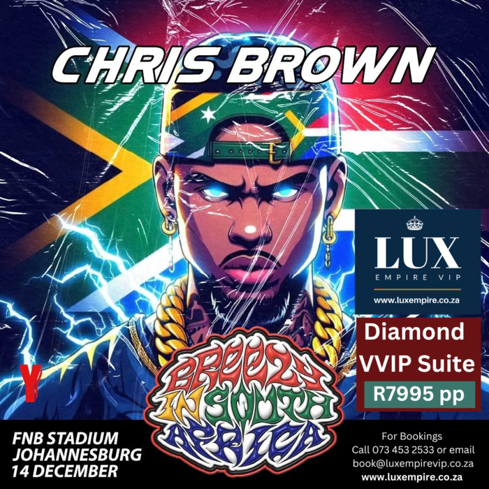 Chris Brown Platinum VIP Suite Package - 14 / 15th December 2024 - FNB Stadium - Johannesburg