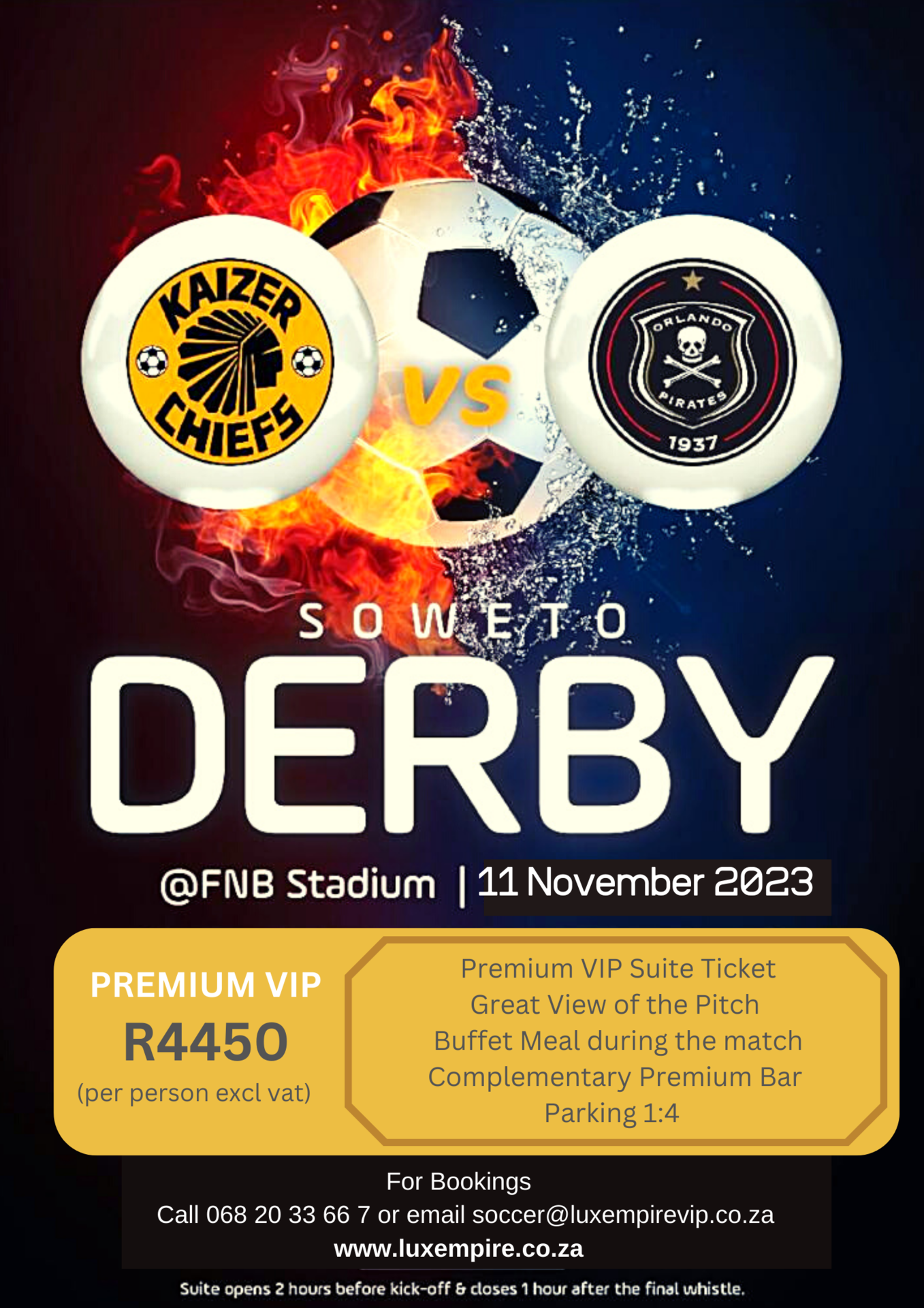 Soweto Derby - Kaizer Chiefs vs Orlando Pirates - 11 November 2023