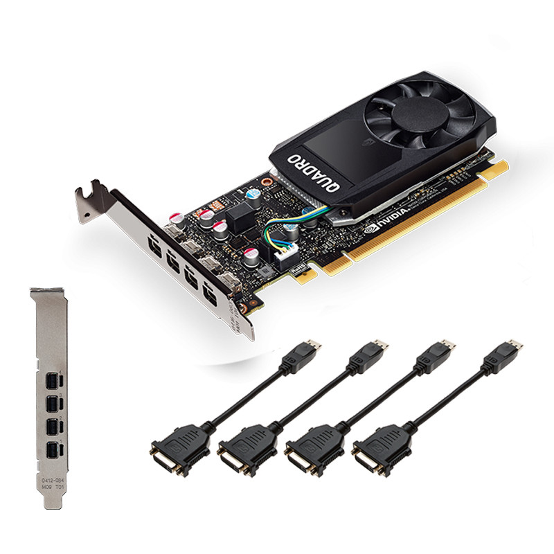 nVIDIA QUADRO P1000 V2 4GB GDDR5 PCIe 3.0 16x 4xminiDisplayPort 1.4 /4xDVI c/Low Profile bracket
