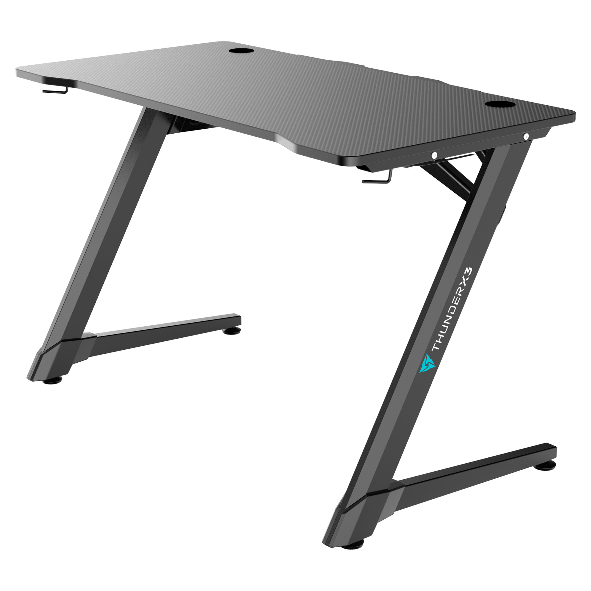 MESA ED3 GAMING DESK, CARBON FIBER, CABO MANAGEMENT, HEADPHONE HANGER