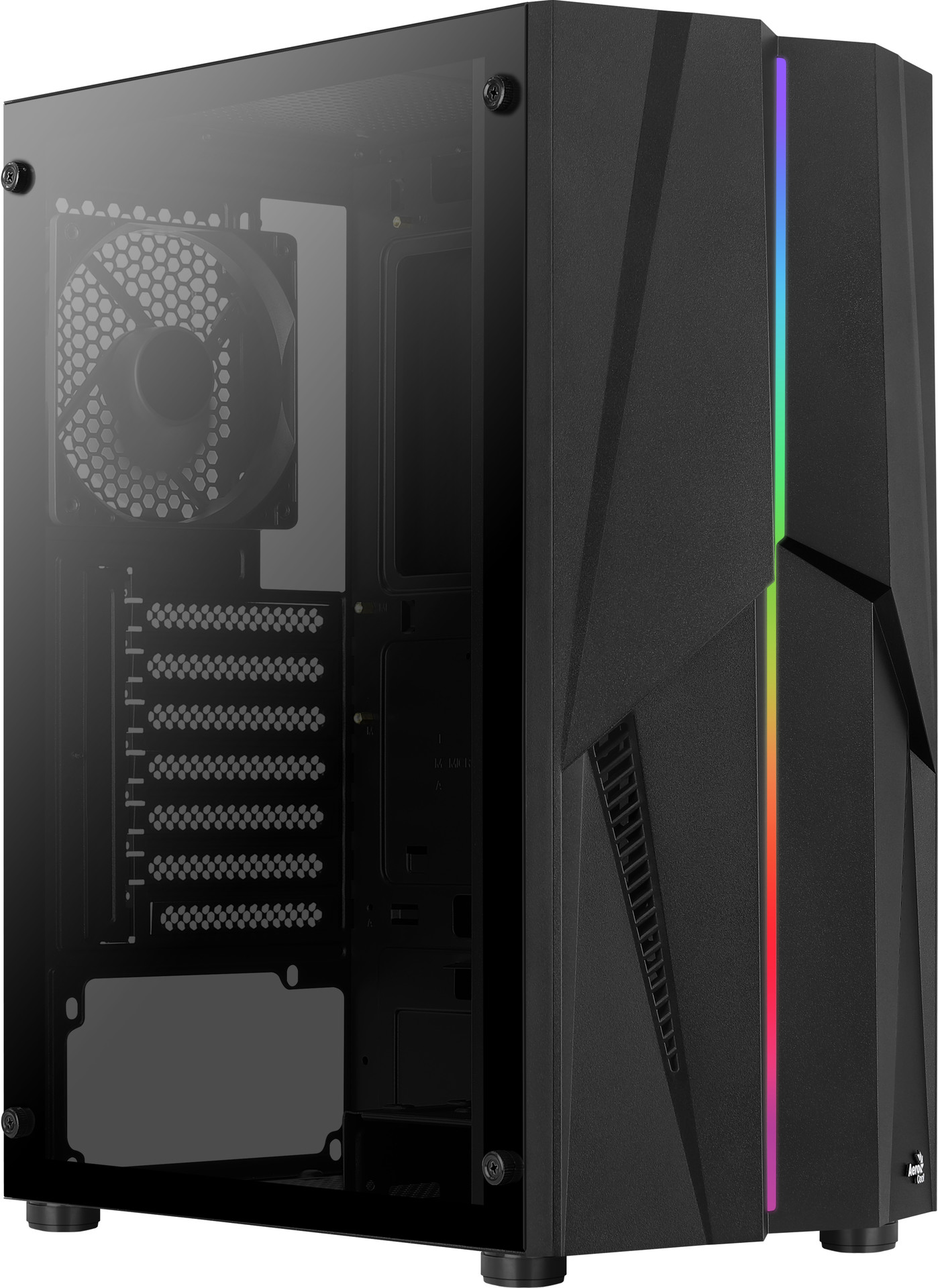 CAIXA AEROCOOL MECHA ATX CASE, FRONT ARGB LIGHTING, 1X12CM FAN, TEMPERED GLASS