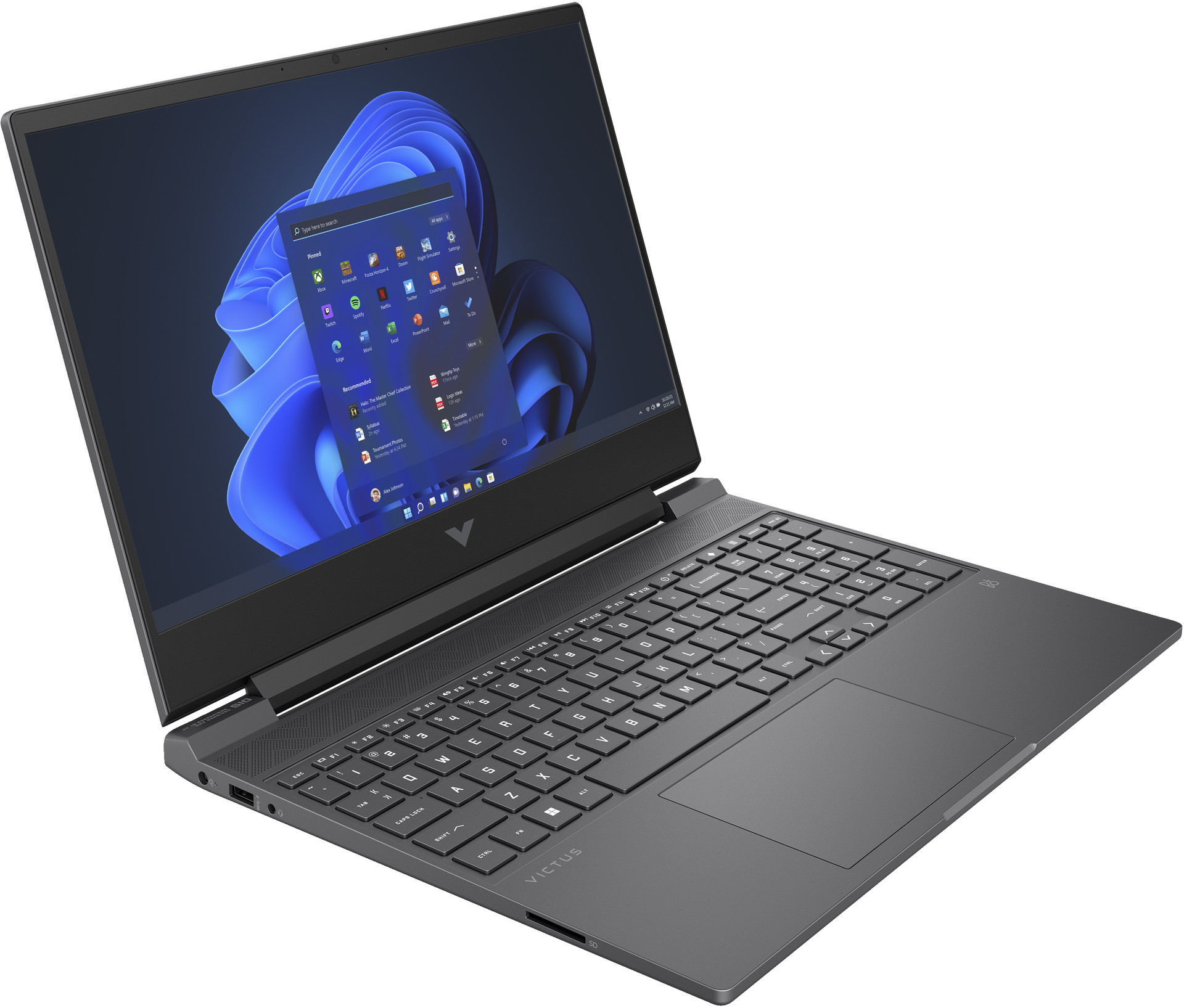 Portátil HP VICTUS 15-fb0015np 15.6 FHD Ryzen 5-5600H hexa 16GB DDR4 512GB PCIe NV GF RTX 3050 4GB W11 Hom