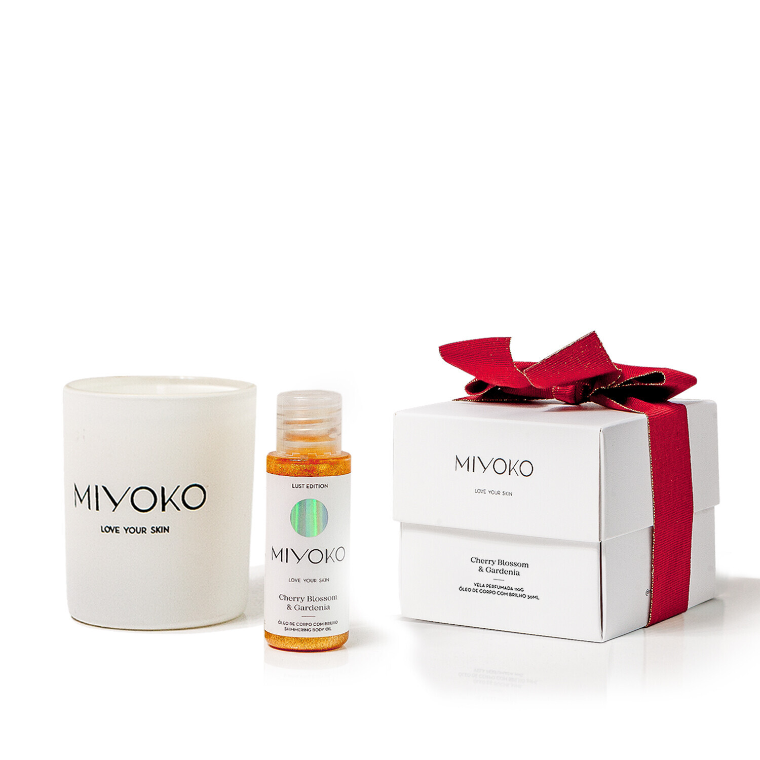 Mini Coffret Vela Perfumada & Óleo de Brilho MIYOKO