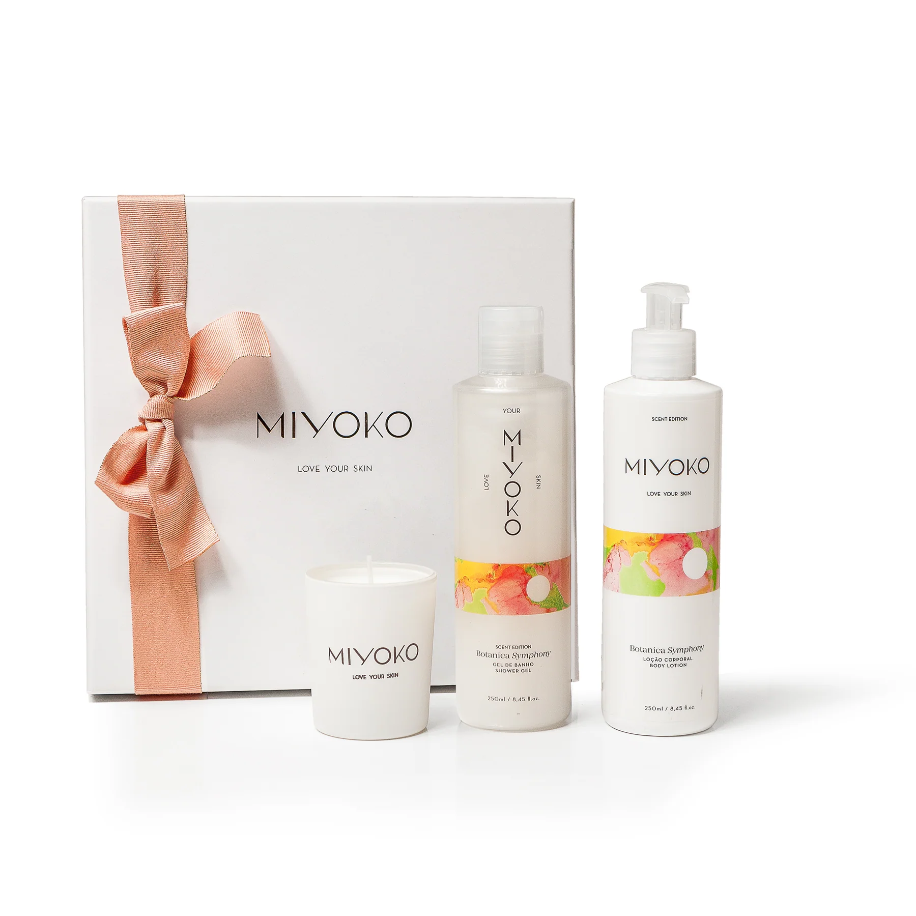 Coffret Gel de Banho e Loção Corporal com Vela Perfumada Botanica Symphony