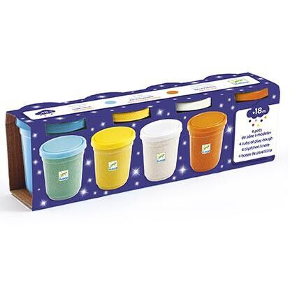 Conjunto de 4 Potes de Plasticina, Glitter