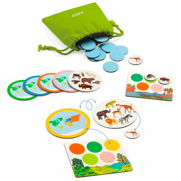  Animo Mondo - Jogo de Loto e Localização dos Animais - Djeco