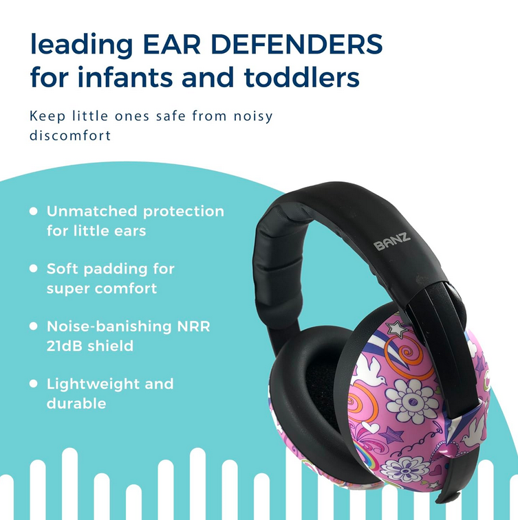  Auriculares Protetores de Ouvido Peace 0-3 Anos - Banz 