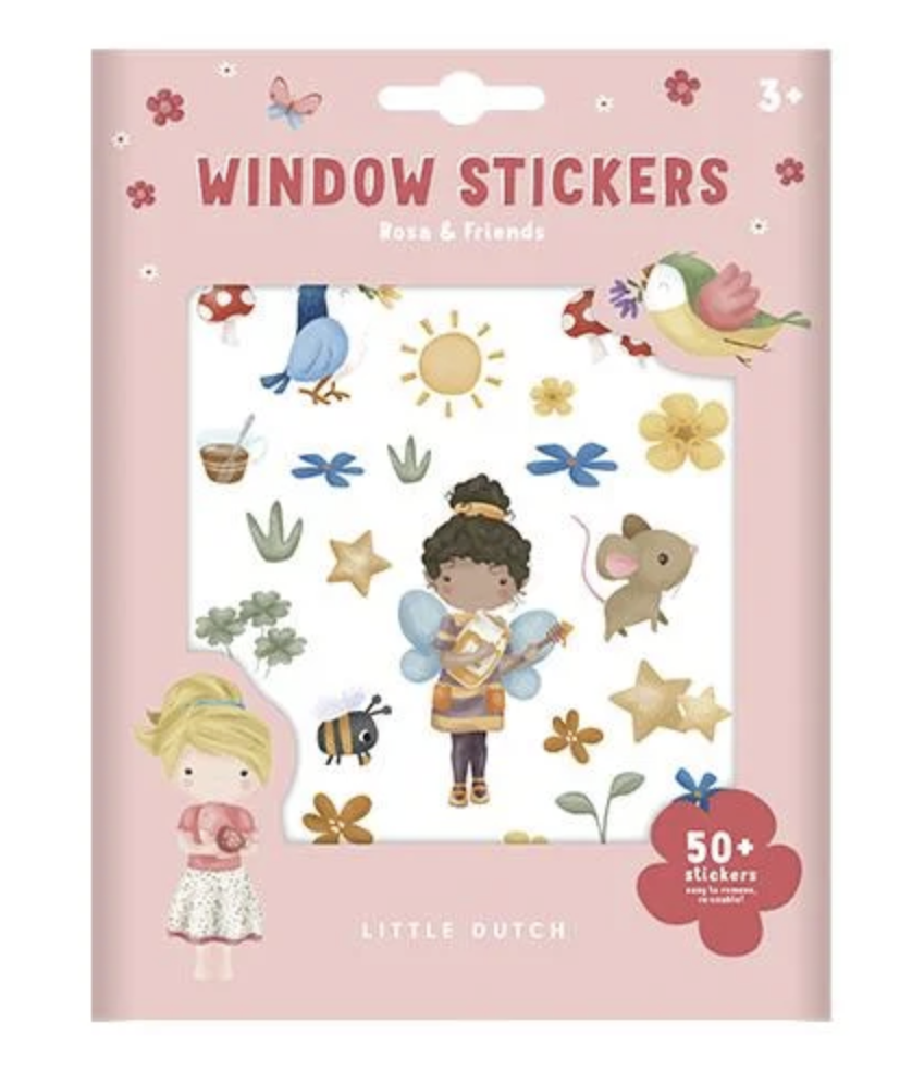  Autocolantes para Vidro Rosa & Friends - Little Dutch 