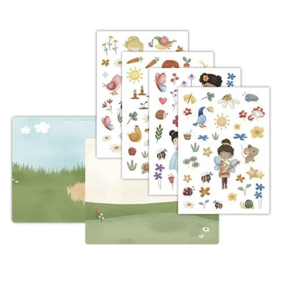  Autocolantes para Vidro Rosa & Friends - Little Dutch 