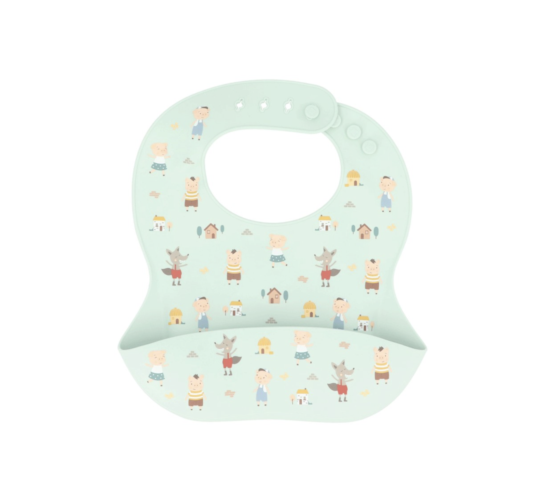  Babete de Silicone The Three Little Pigs - Tutete 