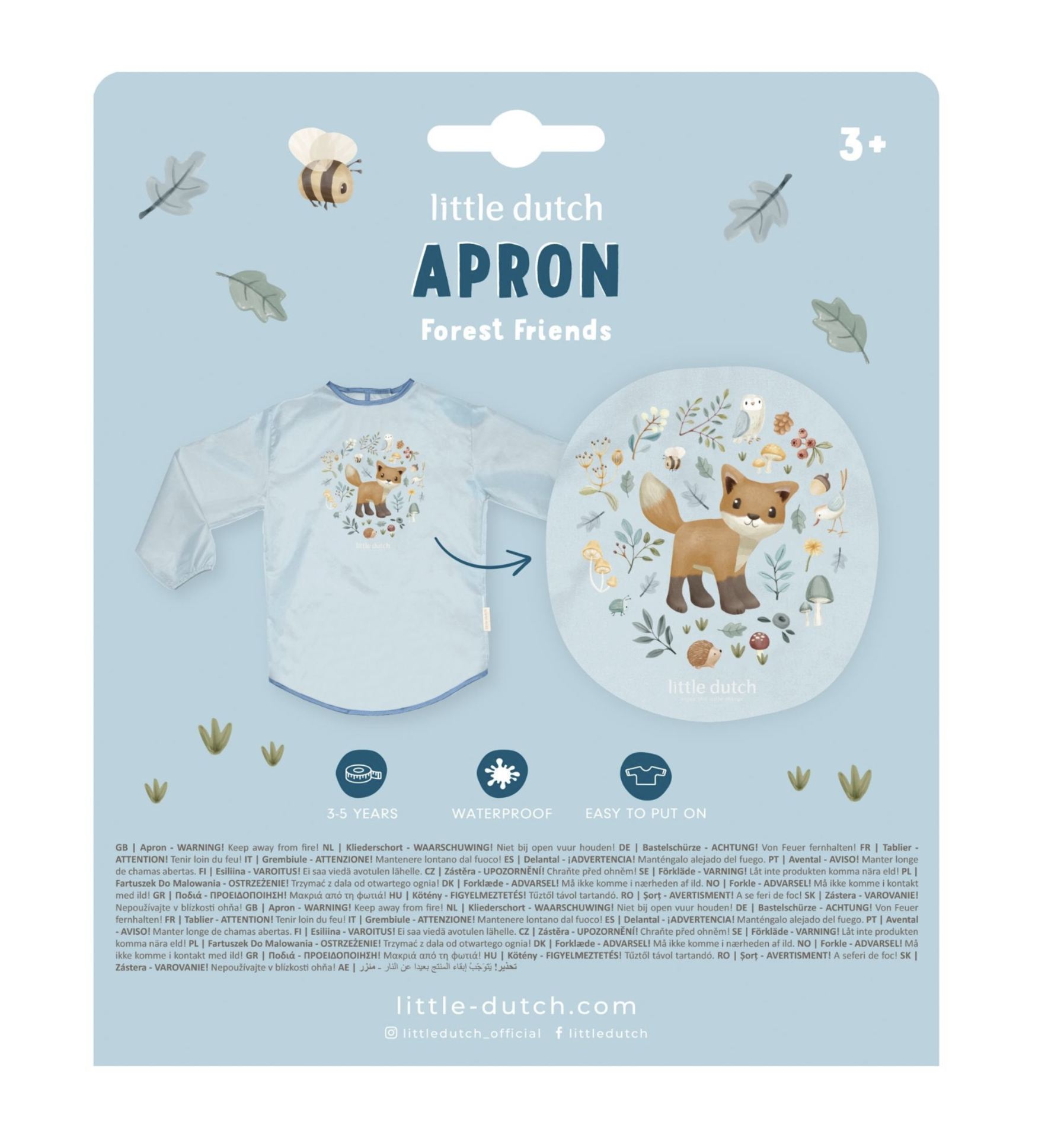  Bib Para Pintura Forest Friends - Little Dutch 