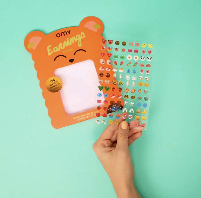  Brincos Autocolantes Kawaii - Omy 