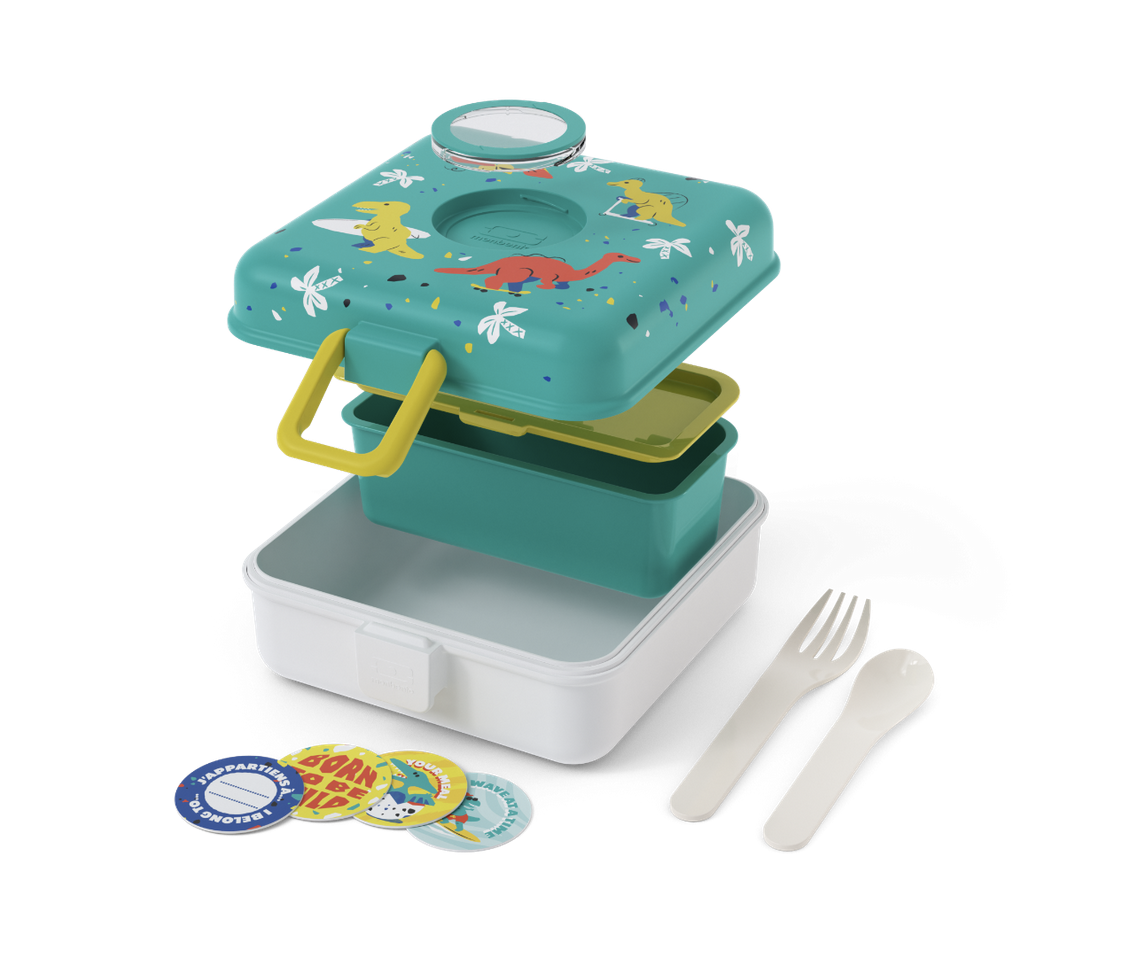  Caixa de Lanche Snacky Blue Dino - Monbento 