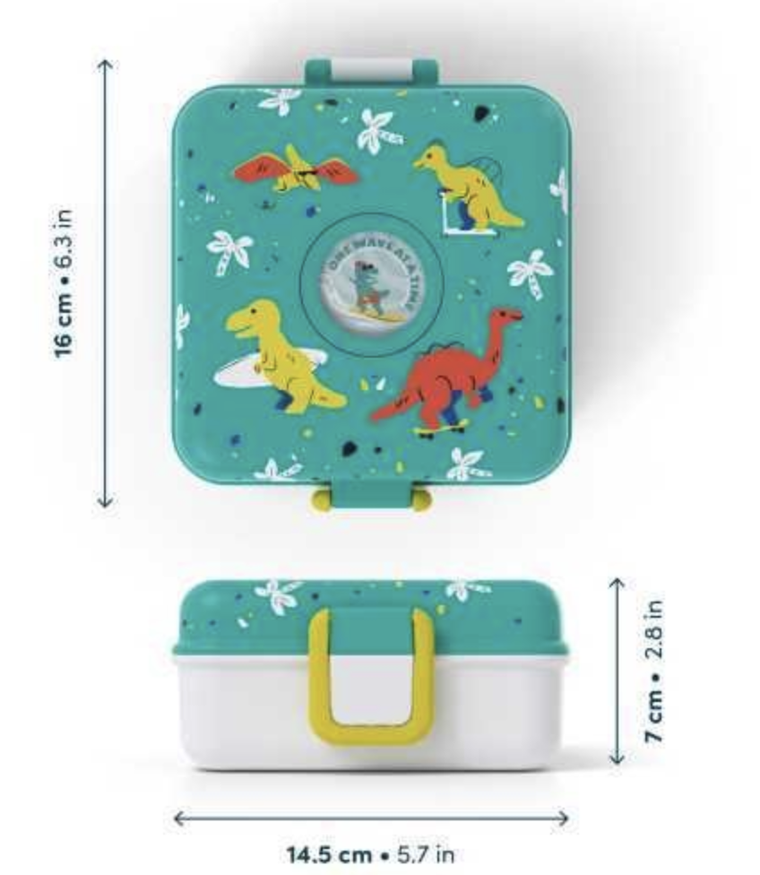  Caixa de Lanche Snacky Blue Dino - Monbento 