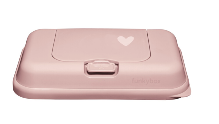  Caixa para Toalhitas To Go Rosa Pastel Coração - FunkyBox 