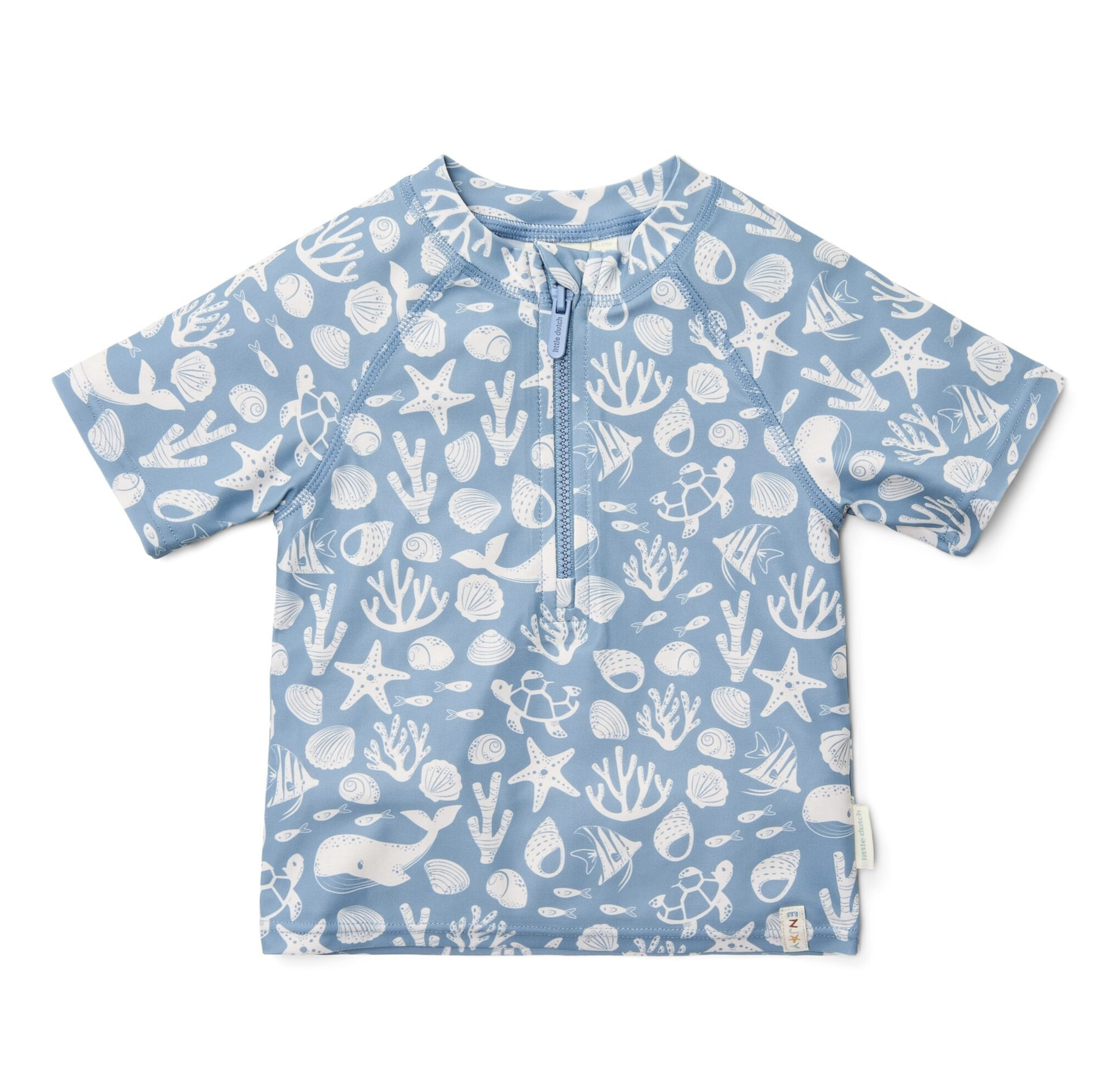  Camisola Manga Curta Sea Life Ocean Blue - Little Dutch 