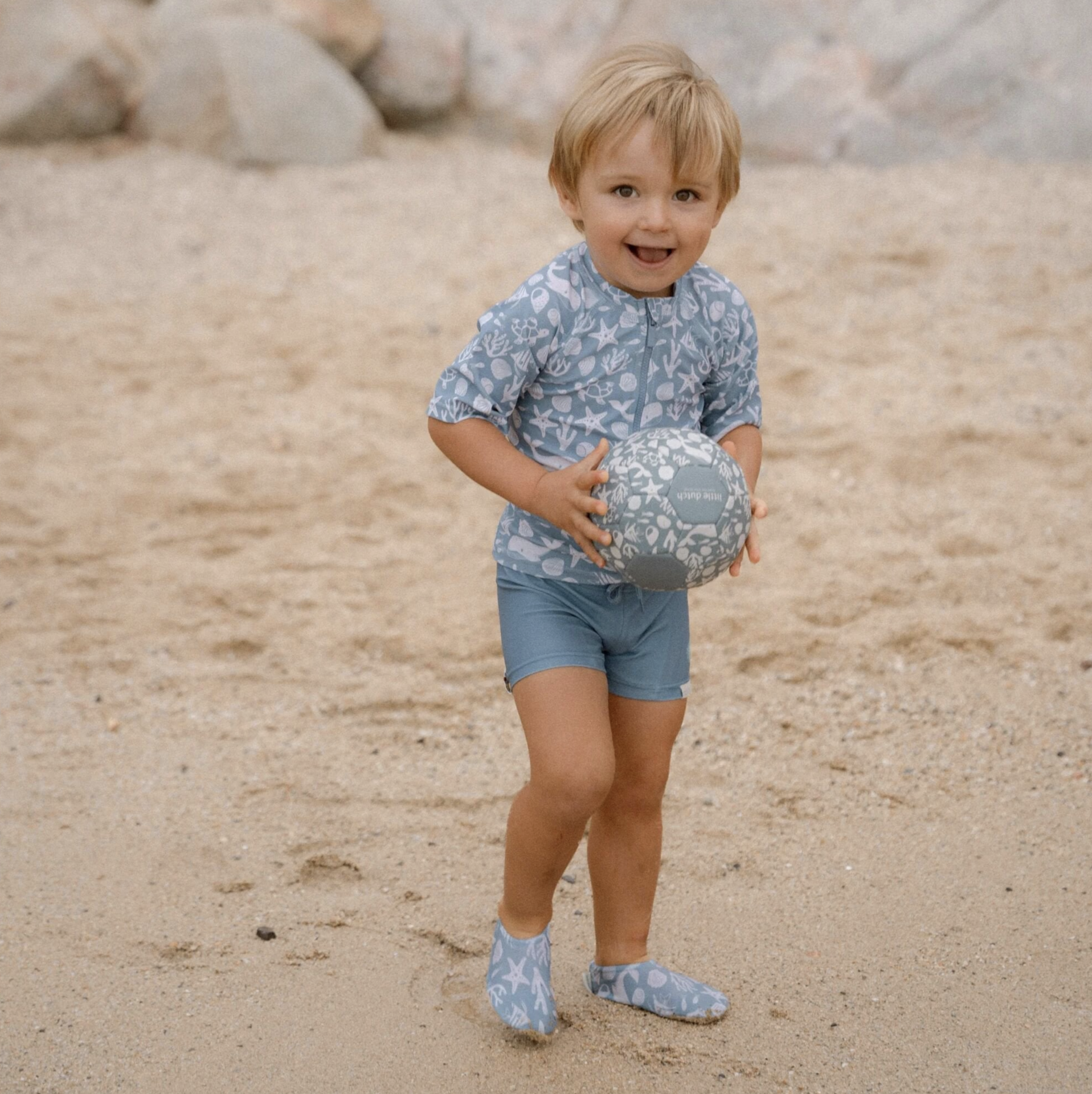  Camisola Manga Curta Sea Life Ocean Blue - Little Dutch 