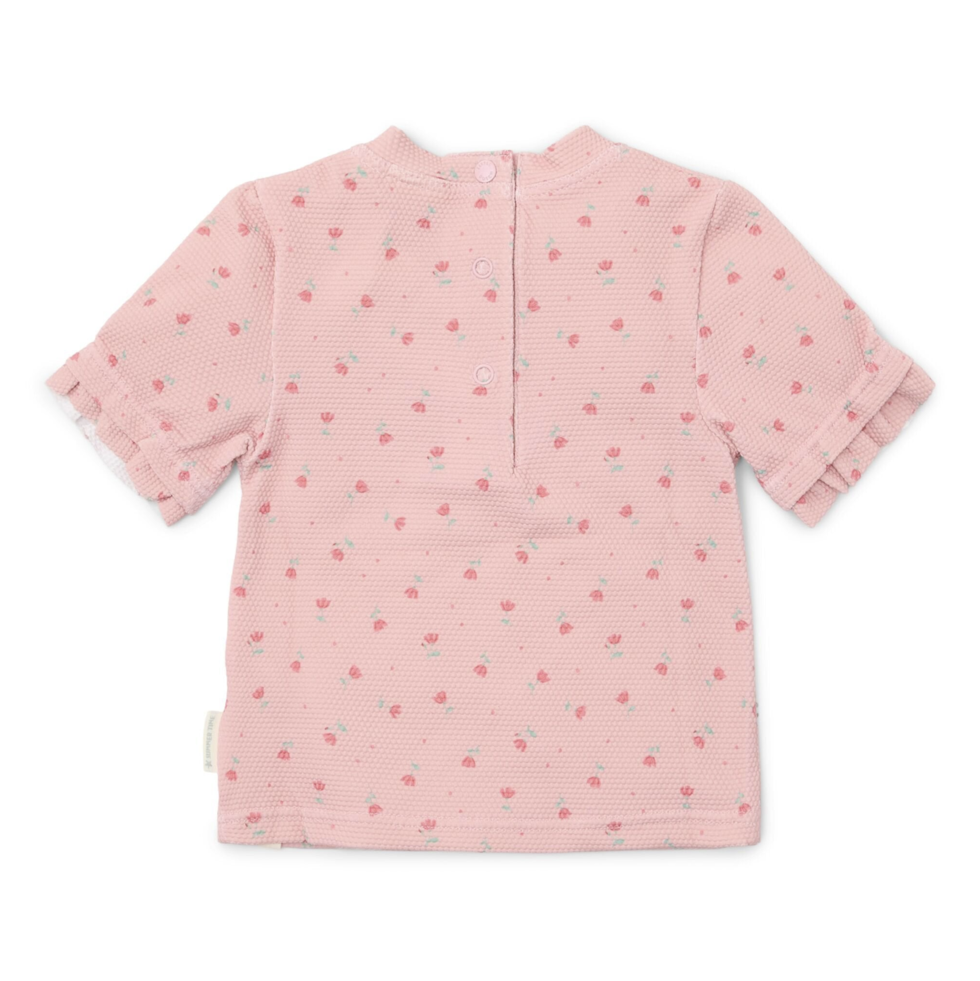  Camisola Manga Curta Sunny Flowers Blush - Little Dutch 