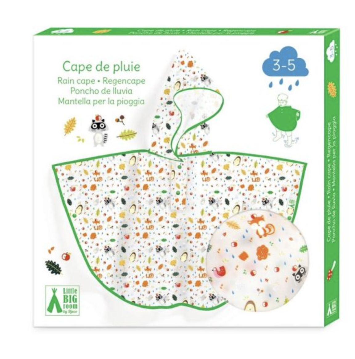  Capa de Chuva Animais da Floresta - Djeco 