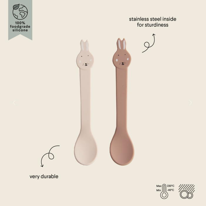  Colher de Silicone Pack 2 Mrs. Rabbit - Trixie 