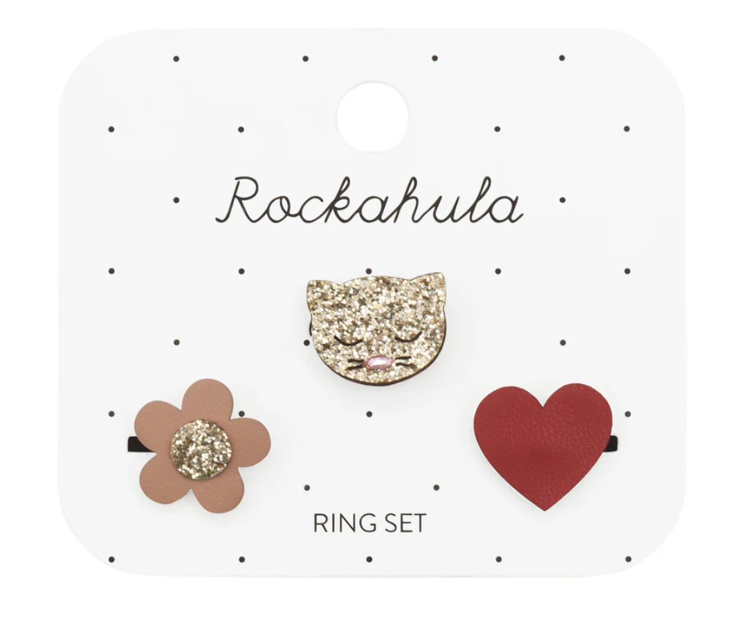  Conjunto 3 Anéis Gata Clara - Rockahula 