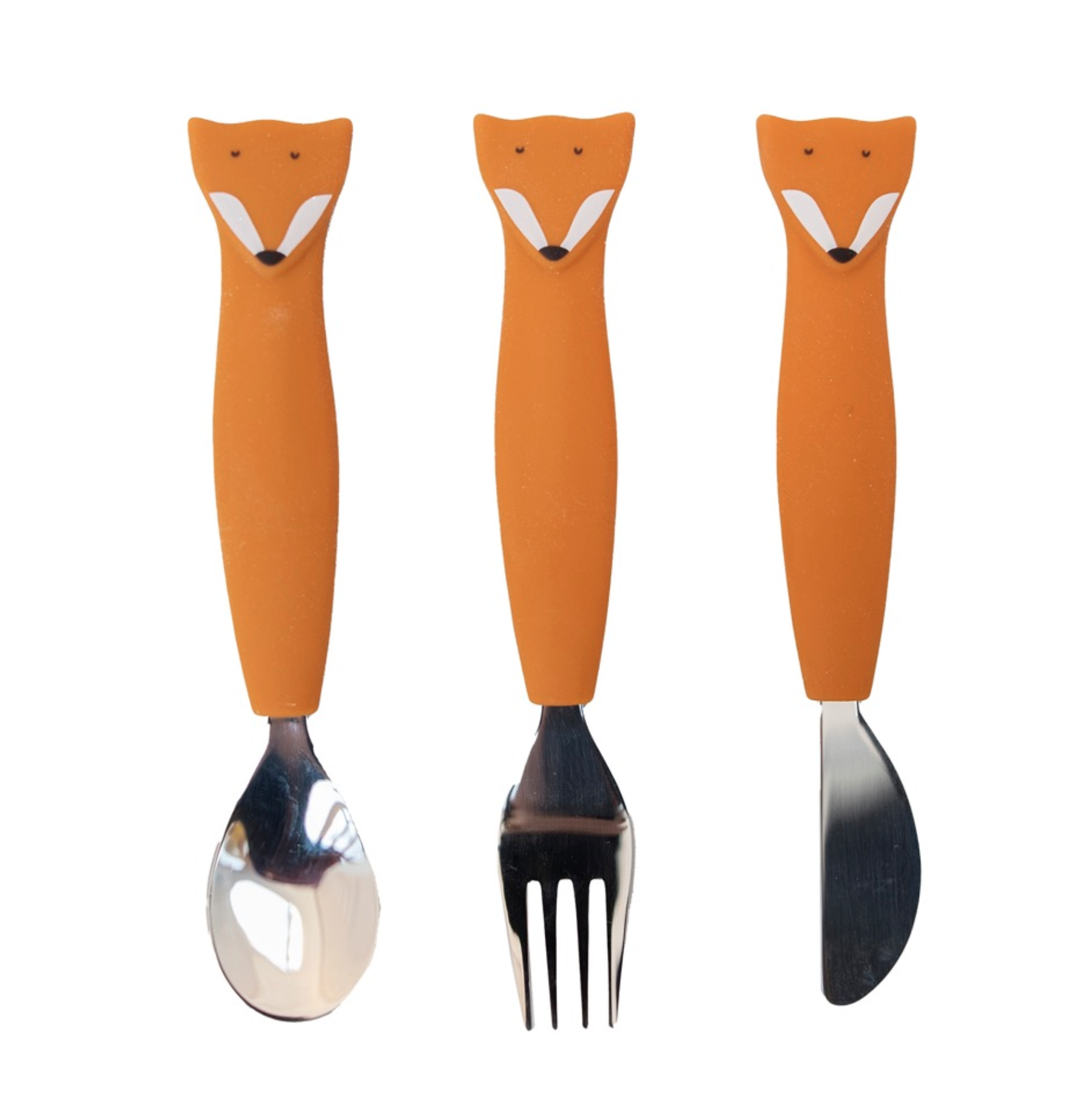 Conjunto de Talheres em Silicone Mr. Fox - Trixie 