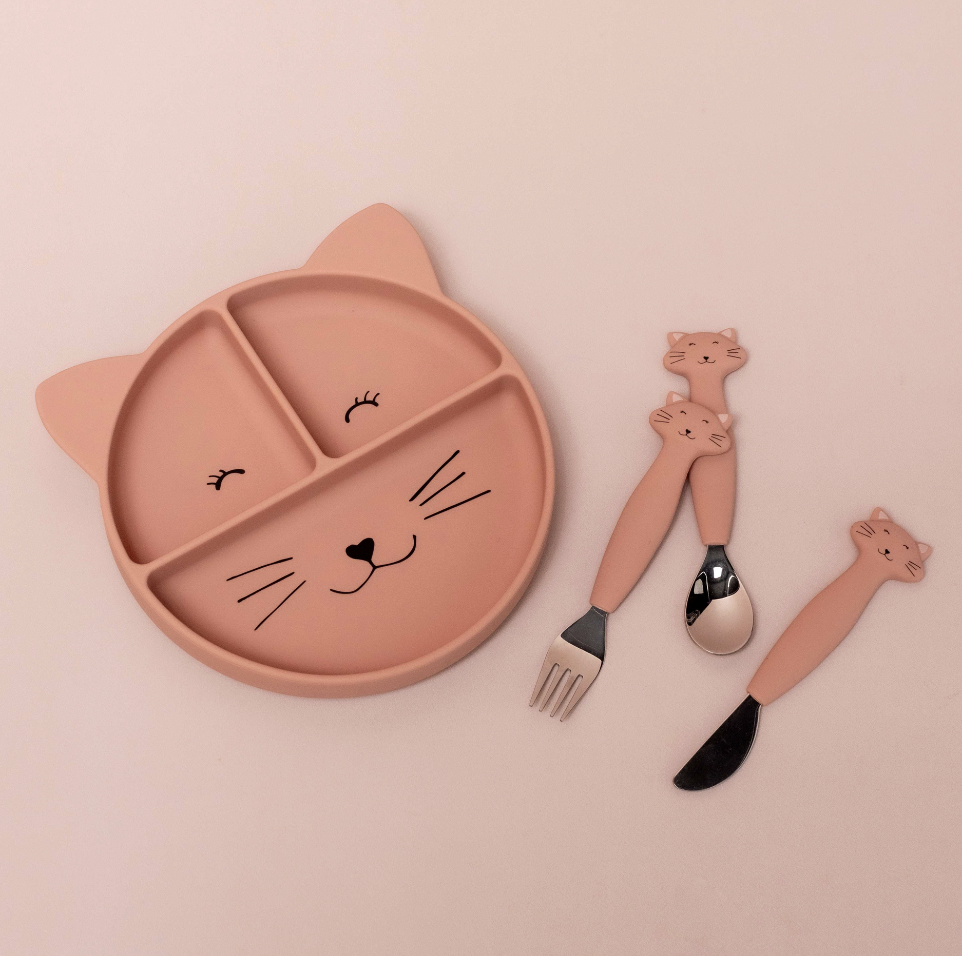  Conjunto de Talheres em Silicone Mrs. Cat - Trixie 