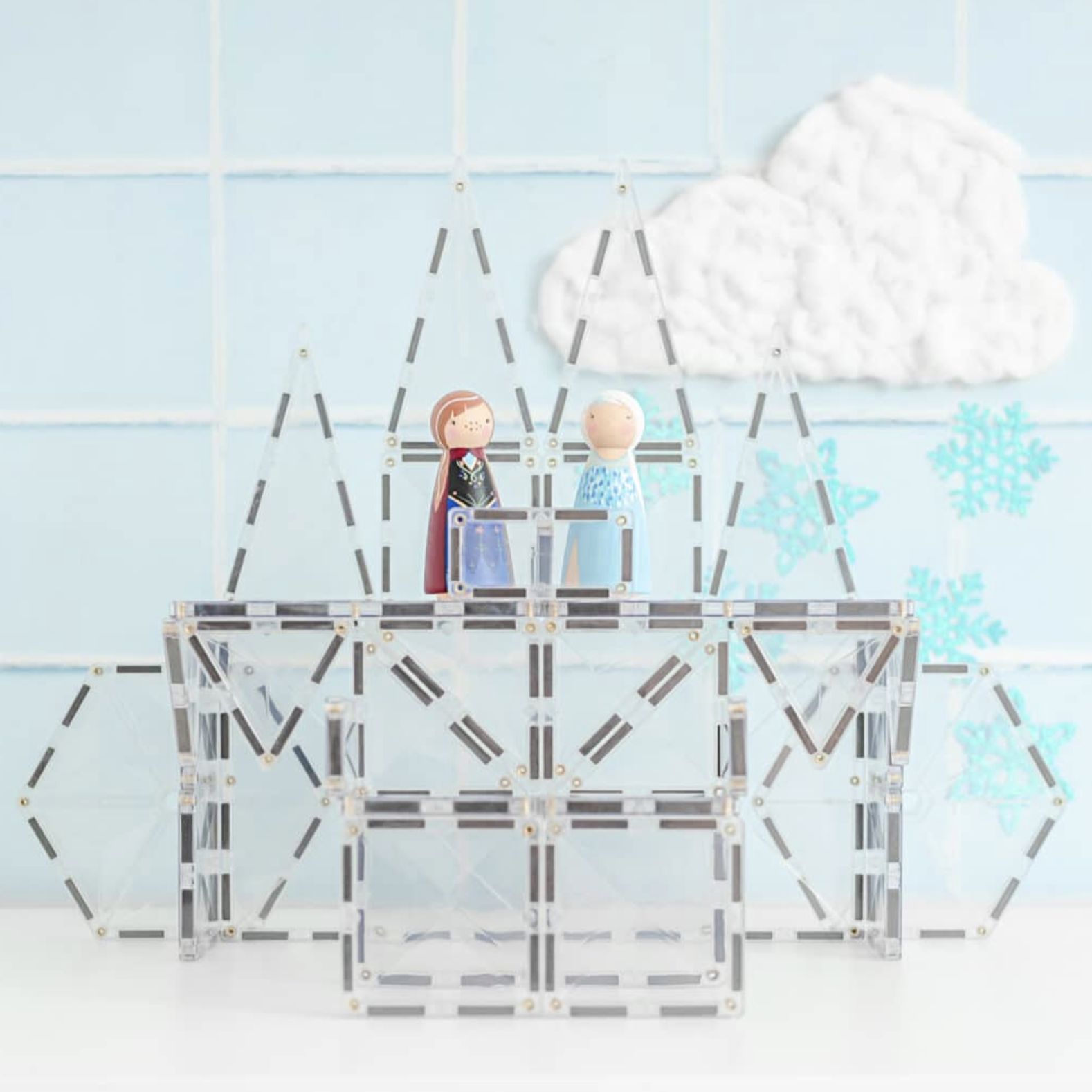  Connetix Clear Starter Pack 34 Peças - Connetix Tiles 