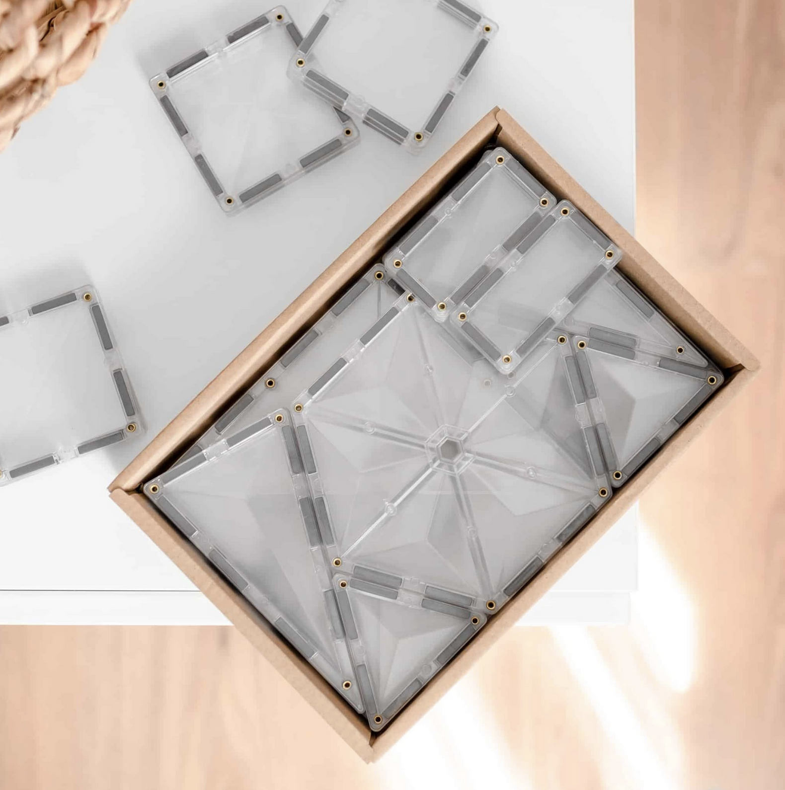  Connetix Clear Starter Pack 34 Peças - Connetix Tiles 