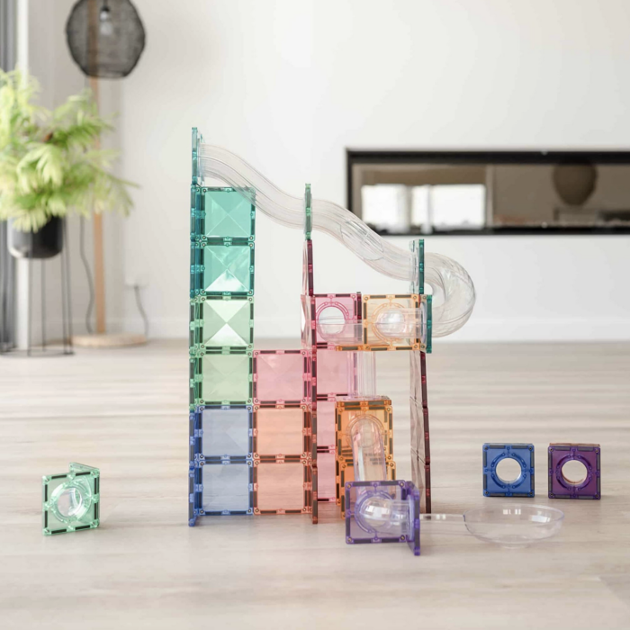  Connetix Pastel Ball Run Expansion Pack 80 Peças - Connetix Tiles 
